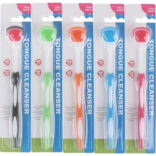 New 1pcs Fresh Breath Scraper Soft Silicone Tongue Brush Cleaning Tongue Coating Brush Tongue Cleaner Oral Care Tool