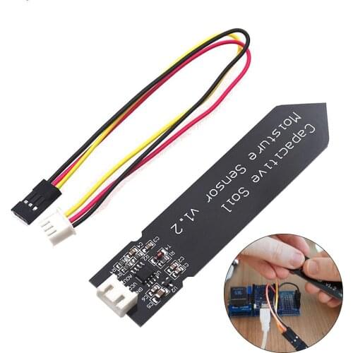 NEW ! Capacitive soil moisture sensor not easy to corrode wide voltage wire for arduino 3.3-5.5V greenhouse accessories