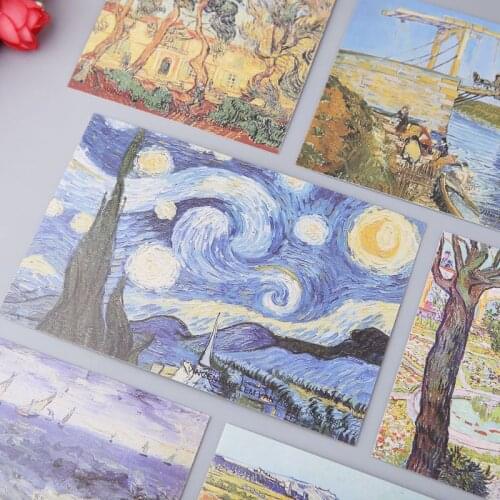 30 Sheets Famous Person Paintings Retro Vintage Postcard Christmas Gift Card Wish Poster Cards W91A