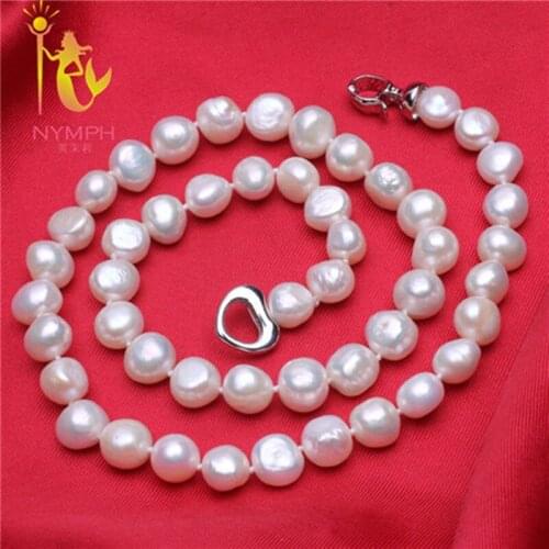 8-9mm Pearl Jewelry Baroque Pearl Necklace Natural Freshwater Pearl Choker