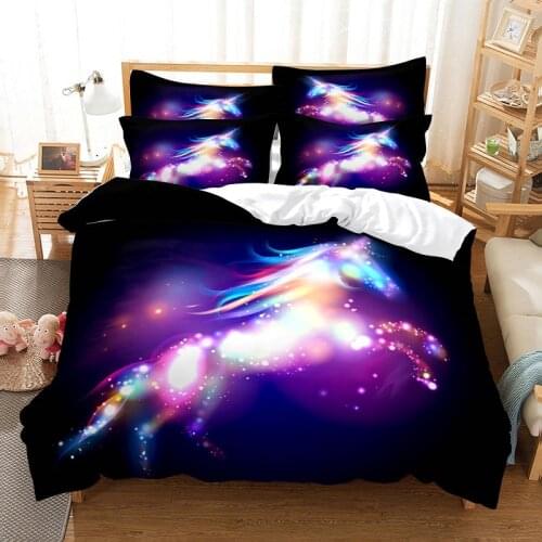 Unicorn Bedding Set Duvet Cover Set 3d Bedding Digital Printing Bed Linen Queen Size Bedding Set Fashion Design