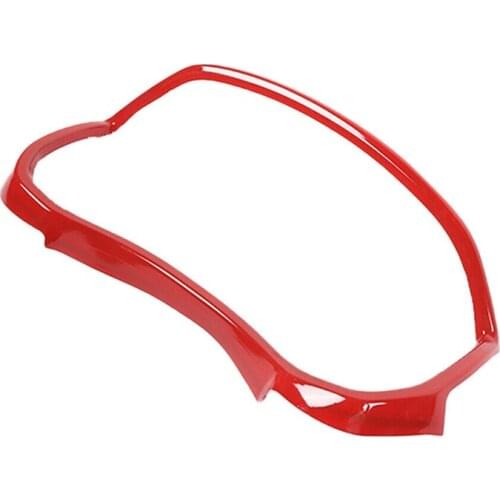 Dashboard Meter Frame Cover Trim Decoration for Dodge Ram 1500 2018 2019 2020 Car Accessories , Red