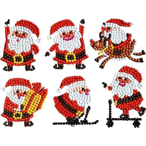 Christmas Gifts Easy Diamond Painting Kits for Kids Children 5D DIY Diamond Kits Paint by Numbers Handmade Sticker Arts Crafts