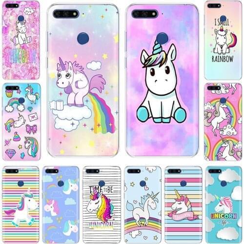 Silicone phone Case For Huawei Honor 7A pro 5.7"inch Soft TPU Rainbow Unicorn For Huawei Honor7A pro 7aPRO cases King and Queen