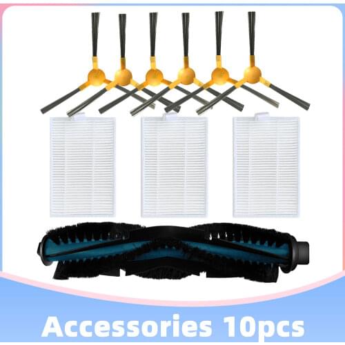 For Kenmore 31510 Smart Robot Vacuum Cleaner Replacement Spare Parts Main Roller Brush Side Spin Brushes Hepa Filter Set