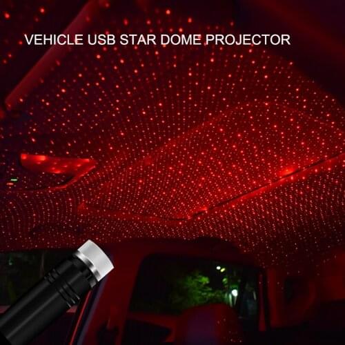 LED Starry Laser Atmosphere Ambient Projector Car Roof Star Light Interior USB Auto Decoration Night Home Decor Galaxy Lights