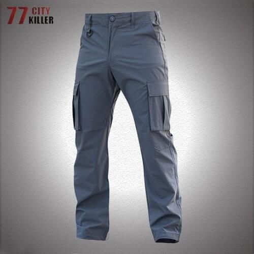 Waterproof Tactical Pants Military Multi-pocket Quick-Drying Elasticity Joggers Mens SWAT Combat Outdoor Commute Army Trousers
