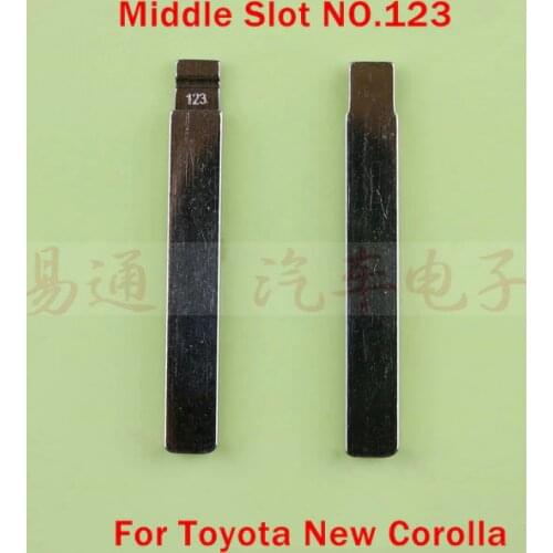 Top Quality Middle Slot NO. 123 Car Remote Key Blade FOR Toyota new Corolla Modified Flip Remote Key Shell Blade Repacemet