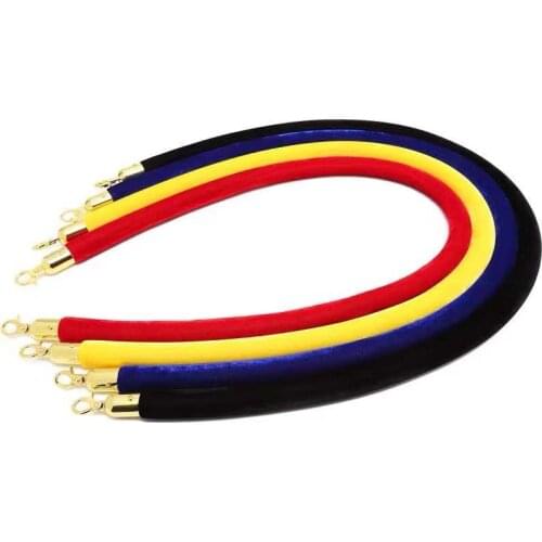 High Quality 1.5m Long KINJOIN Flannel Sling Twisted Lining Barrier RopeFor Welcoming Queuing Columns Pole Fences Stands