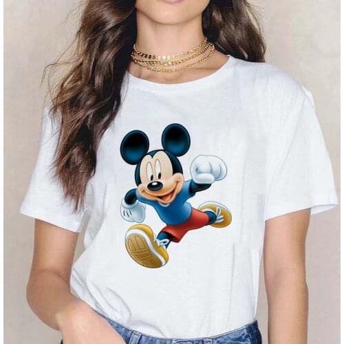 Disney Cartoon Mickey Tshirt Tops Summer Casual Plussize Women T-shirts Fashion Streetwear Harajuku Short Sleeve Tee Tops