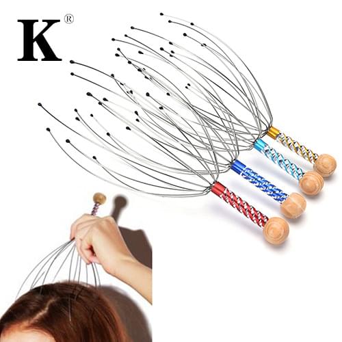 1Pcs Hot Sale Head Massager Neck Massage Octopus Scalp Stress Relax Spa Healing Alloy Wholesale