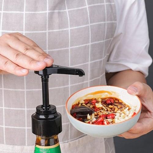 1PC Syrup Bottle Nozzle Pressure Oil Sprayer Household Pumps Push-type Kitchen Portable Tools Bottles Stopper Dispenser
