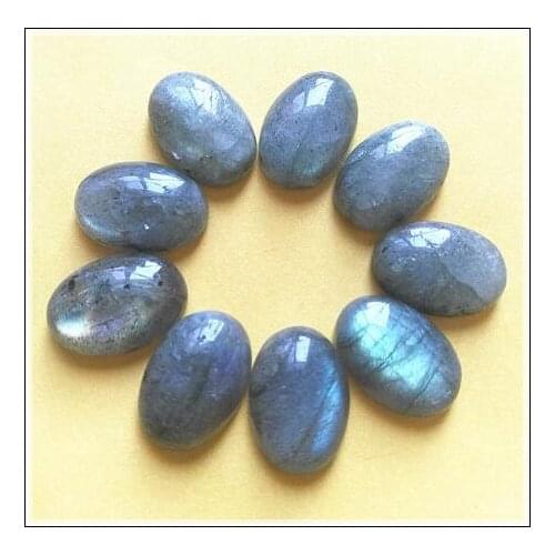 10pcs Nature Labradorite Stone Cabochons Beads accessories jewelry 10x14mm 12x16mm 13x18mm 15x20mm 18x25mm oval shape no hole