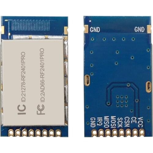 50pcs/lot RF2401Pro - FCC / IC approved 2.4GHz ISM band PCB antenna nRF24L01+ RF tranceiver module