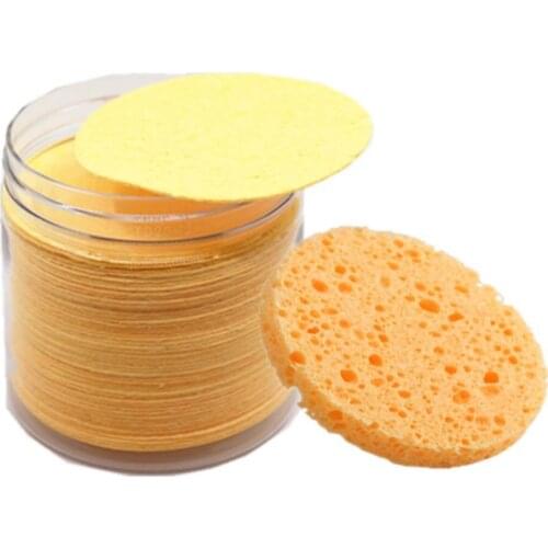 50pcs Reusable Compressed Facial Sponge Face Cleaning Sponge Makeup Remover Tool for Facial Deep Cleansing