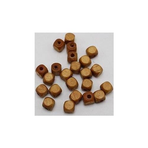 500 pcs Natural Look Cube Wood Beads Wooden Beads Spacer 6X6mm