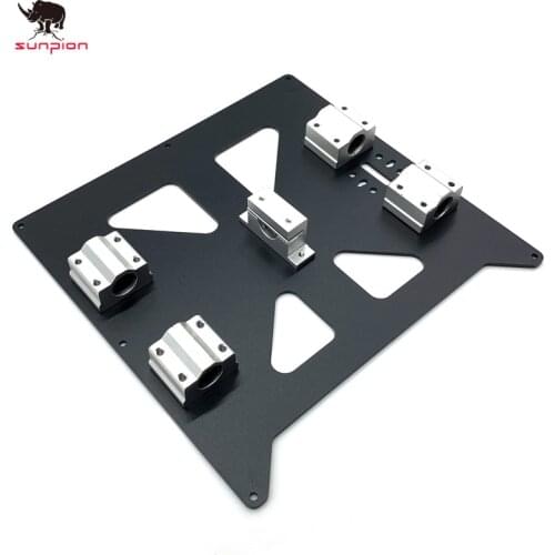 Aluminum Y Carriage Anodized Plate With SC8UU pgrade Prusa i3 V2 Hot Bed Support Plate For Prusa i3 RepRap DIY 3D Printer parts