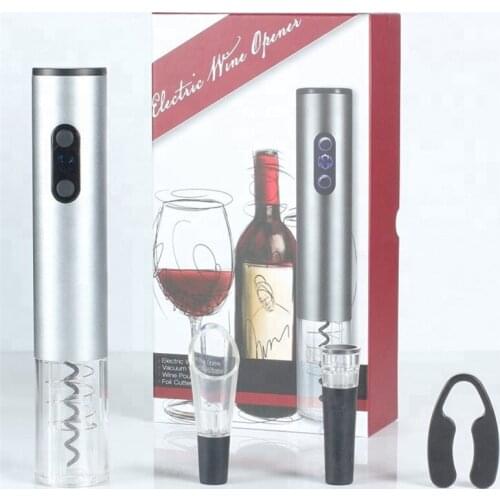 Aluminium alloy Electric Wine Bottle Opener Gift Set With Foil Cutter Wine Stopper,Wine Preserver set