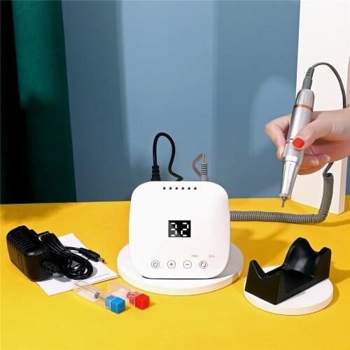 2021 New Design Nail Drill 35000RPM Electric Nail File HD Display Manicre Machine Nail Art Equipment Nail Sander Easy Touch