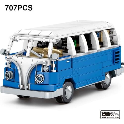 Car BLOCK Beijing Auto Museum Building Blocks Cars Bus Camper Model Bricks For Children Educational Toys Birthday Gifts