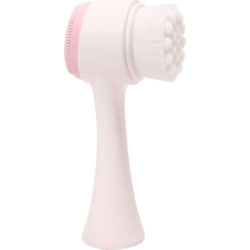 Free shipping Manual Face Washing Tool Double-Sided Silicone Cleansing Makeup Remover Facial Brush