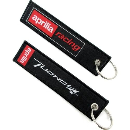 Motorcycle Embroidered Keyring Embroidery Key Holder Chain Collection Keychain Accessories For Aprilia Racing TUONO V4 Polyester