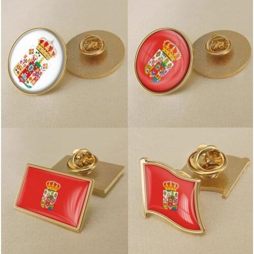 Coat of Arms of Ciudad Real Province of Spain Flag Lapel Pins/Broochs/Badges