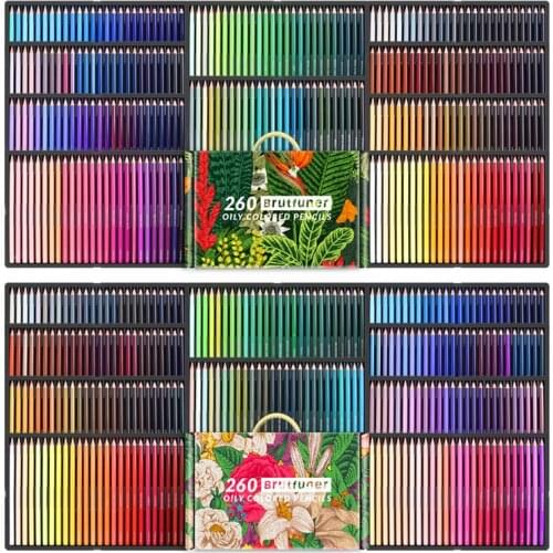 Brutfuner 48/72/120/150/180 WaterColor Pencils Wood Colored Pencil Set Lapis de cor Painting gifts for kids Art School Supplies