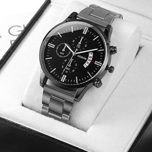 Men Luxury Watches Stainless Steel Quartz Watch Business Calendar Wristwatch Gift Clock Male Sport Clock Relogio Masculino #35