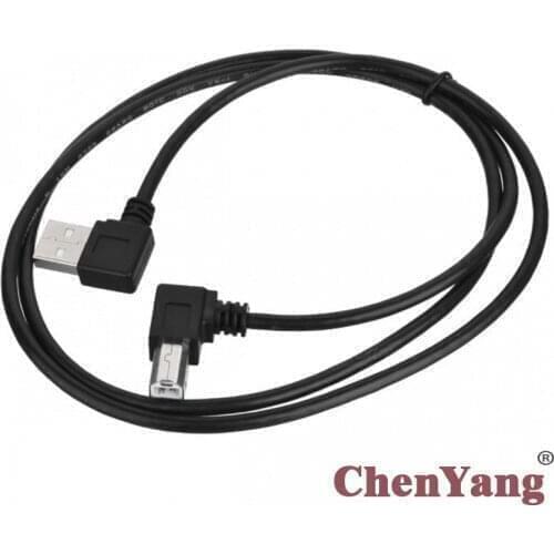 CY Chenyang B Male Angled 90 Degree Printer to Left Angled USB 2.0 A Male Cable 50cm 100cm