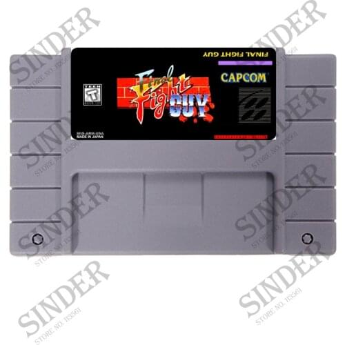 Final Fight Guy English Version 16 bit Big Gray Game Card