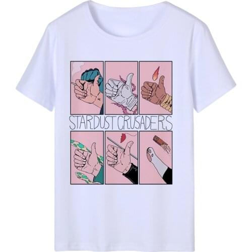 JoJo Bizarre Adventure Manga T-shirts Printed Unisex Tshirt Casual Jojo T Shirt Cosplay Tees Women Man