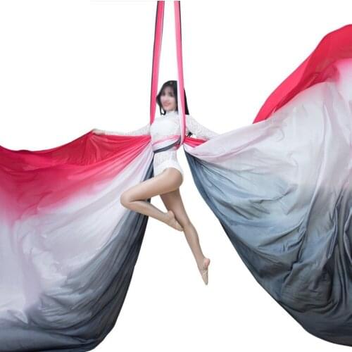 PRIOR FITNESS Aerial Yoga Hammock Fitness High Quality 11Meters 100% Nylon Yoga Fabric By Dance Yoga exercise