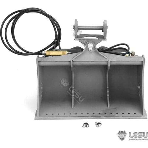 Hydraulic Metal Tiltable Bucket Shovel for 1/14 LESU Carter C374 RC Excavator DIY Model Car