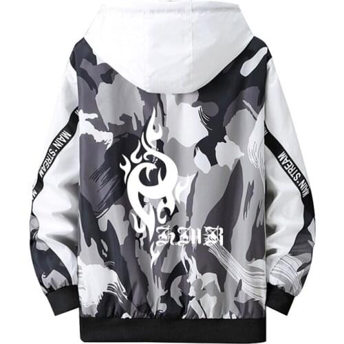 K Cosplay Hoodie Homra No Blood No Bone No Ash Print Zipper Tops Splicing Coat Summer Sun Protection camouflage Thin Jacket