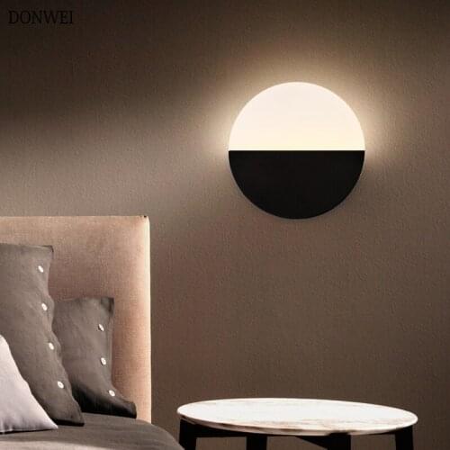 Nordic Style Round led Wall Lamp Living Room Bedroom Bedside LED Sconce Aisle Corridor stairway Decoration Lighting AC96V-260V