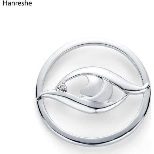 Hot Sale Cute Eye Pin Women Gift Badge Gold Brooch Nurse Doctor Medical Jewelry Crystal Hijab Pins Metal Christmas Brooch