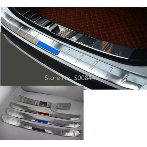 For Mitsubishi Outlander 2016 2017 2018 2019 2020 Car Stainless Steel Back Outside Rear Bumper Trim Plate Inner Trunk Pedal
