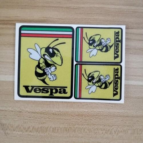 Motorcycle Stickers Emblem Side Fairing Cover Decorated Decals Case Waterproof Car for Vespa BEE LX 125 150 GTS300 S Sprint