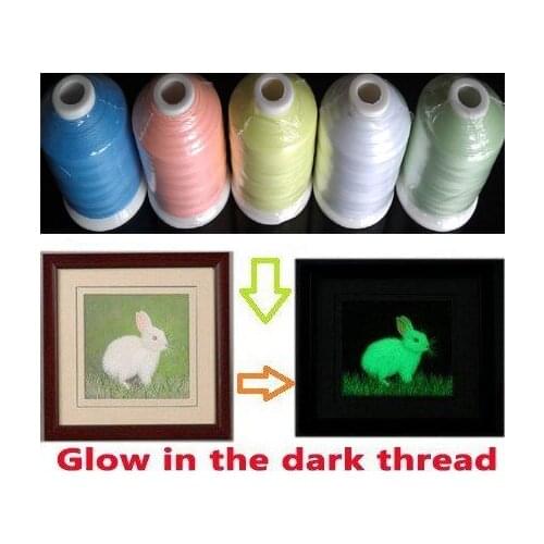 New Large Luminous Thread Glow In The Dark Thread Moonlight Thread 2500 Yards *5 Different Colors, DHL Free Shipping