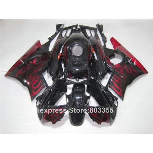Red flame Fairing kit for HONDA CBR600 f2 1994 1993 1992 1991 cbr 600 ( Bodywork kit ) fairings 91 92 93 94 year xl110