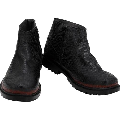 Good Omens Cosplay Shoes Aleister Crowley Boots Halloween Carnival Cosplay Prop