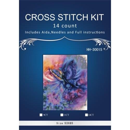 ONEROOM butterfly vase rose flowers Cross Stitch Embroidery Kits 14CT Owl Animal Tree Cotton Thread Painting DIY Needlework DMC