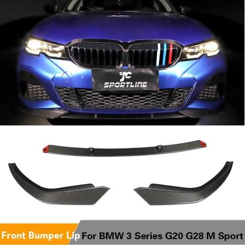 Front Lip for BMW 3 Series G20 G28 M Sport 2017 - 2020 Carbon Fiber Front Bumper Lip Spoiler Splitters