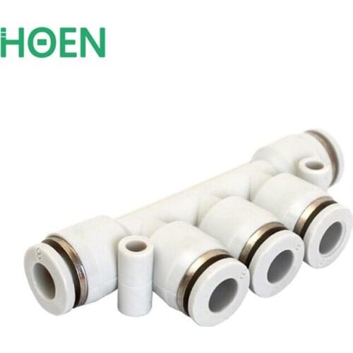 Air Pneumatic Quick Fitting PK Hose Tube Push In 5 Port Connector PK4 5 way 4mm OD Reducing Unequal One Touch Pipe Fitting