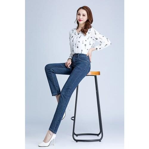 Casual Plus Size Jeans for Women 4Xl 5Xl 6Xl Vintage Loose Blue Mom Ladies Jeans 2021 Straight Leg Jeans Large Size Women