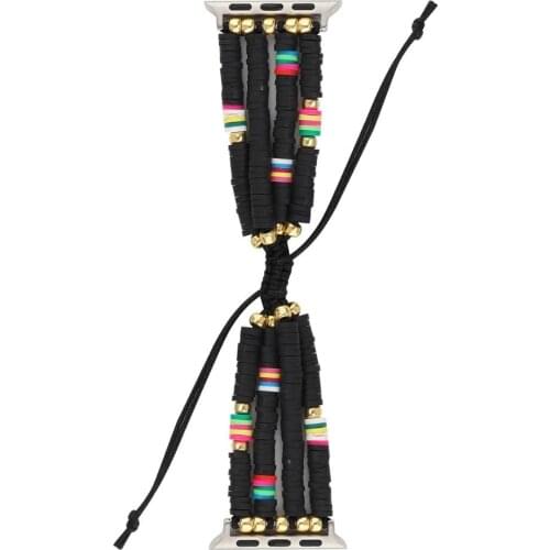 Woman Handmade Braided Rope Beads Bohemian Style Band For Apple Watch 38mm 40mm 42mm 44mm Strap Apple iWatch 1 2 3 4 5 Bracelet