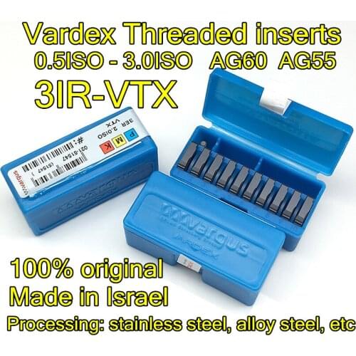 3IR 0.5ISO-3.0ISO VTX AG60 AG55 VTX 10pcs/set 100% original Made in Israel Vardex Threaded inserts Free shipping