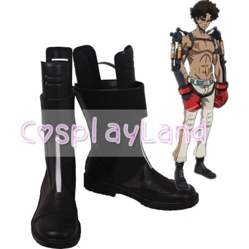 Megalo Box Junk Dog Joe Cosplay Boots Shoes for Black Men Shoes Costume Customized Accessories Halloween Party Shoes