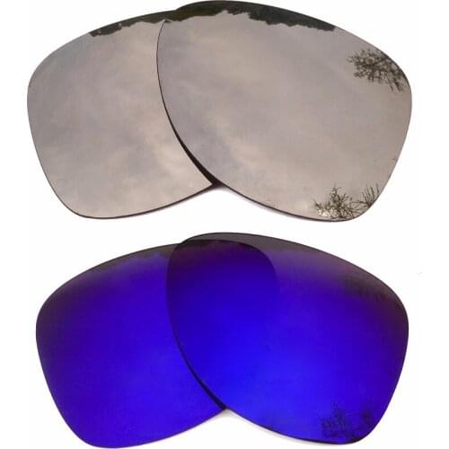 Silver Mirrored & Purple Mirrored Polarized Replacement Lenses for Crosshair 2012 Frame 100% UVA & UVB